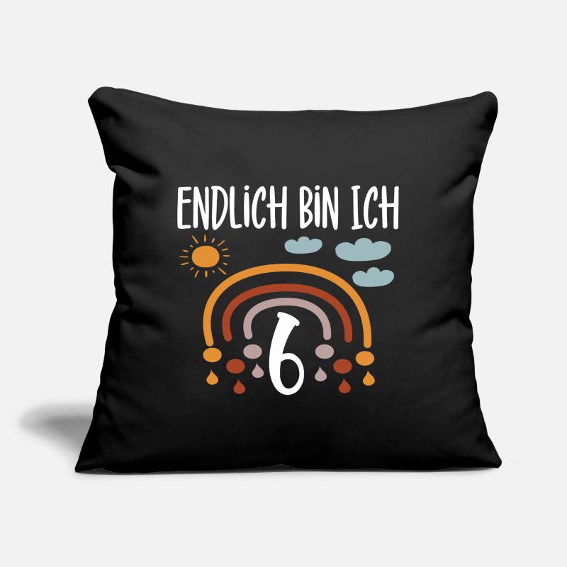 6. Geburtstag Endlich ich bin 6 Kindergeburtstag Sofakissen mit Füllung 45 x 45 cm