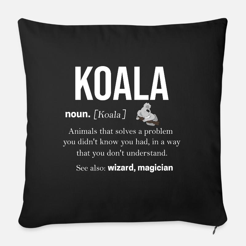 Koala - Sofakissen mit Füllung 45 x 45 cm - Schwarz