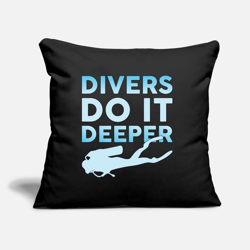 Plongée Plongée Plongée Diving mer eau Dive cadeau Coussin et housse de 45 x 45 cm