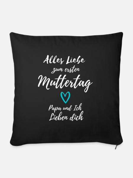 Baby Muttertag Junge - Sofakissen mit Füllung 45 x 45 cm - Schwarz