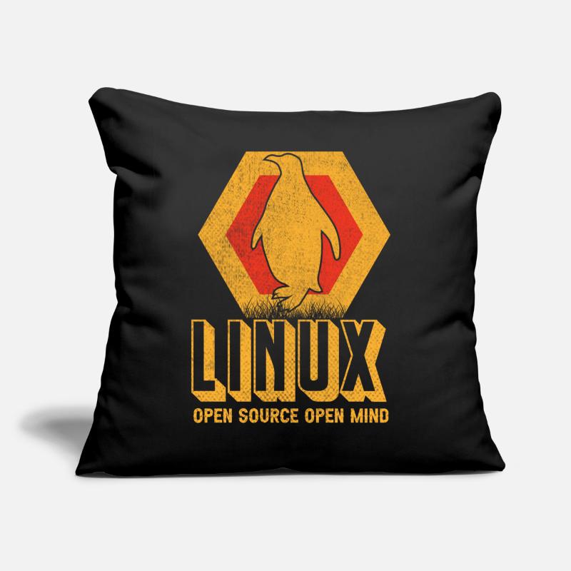 Linux Geek Penguin Nerd Computer Scientist Sofa pillow with filling 45cm x 45cm