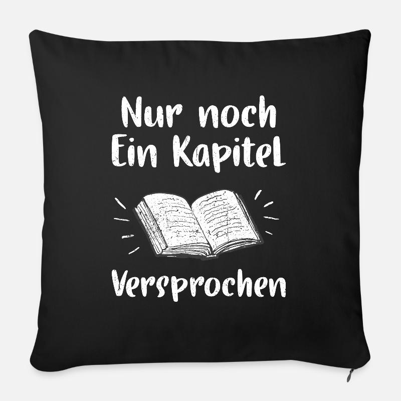 Buch - Sofakissen mit Füllung 45 x 45 cm - Schwarz