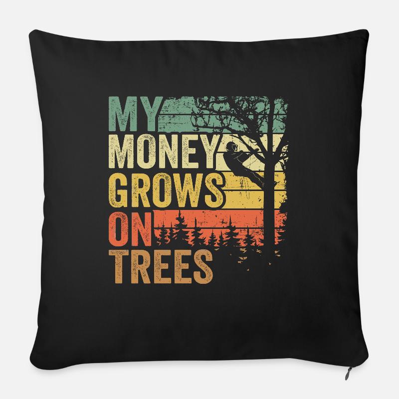 Baumpfleger Baumkletterer Geschenk Holzfäller - Sofakissen mit Füllung 45 x 45 cm - Schwarz