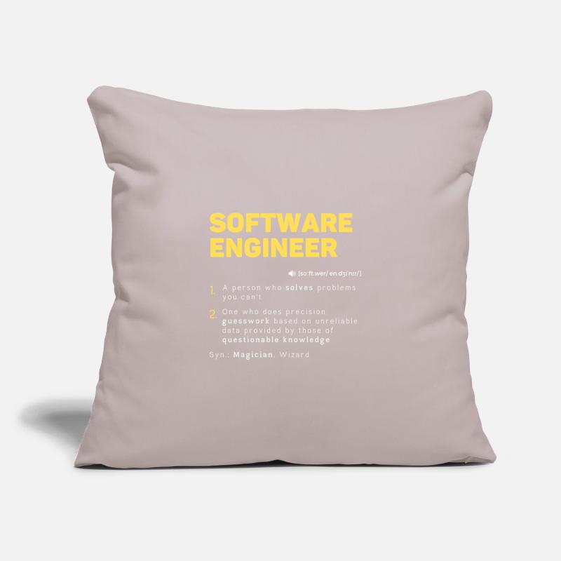 Lustige Software Engineer Definition Computer Dev Sofakissen mit Füllung 45 x 45 cm
