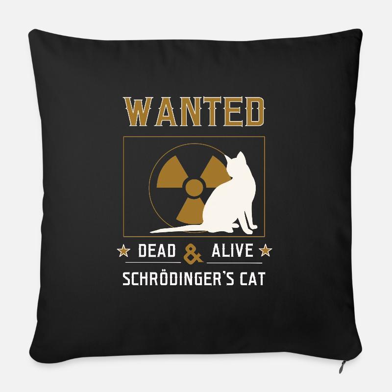 Schrödingers Cat - Sofakissen mit Füllung 45 x 45 cm - Schwarz