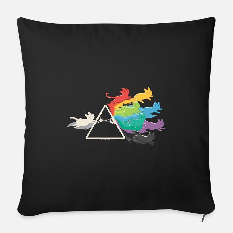 PRISMA RAINBOW CATS - Sofakissen mit Füllung 45 x 45 cm - Schwarz