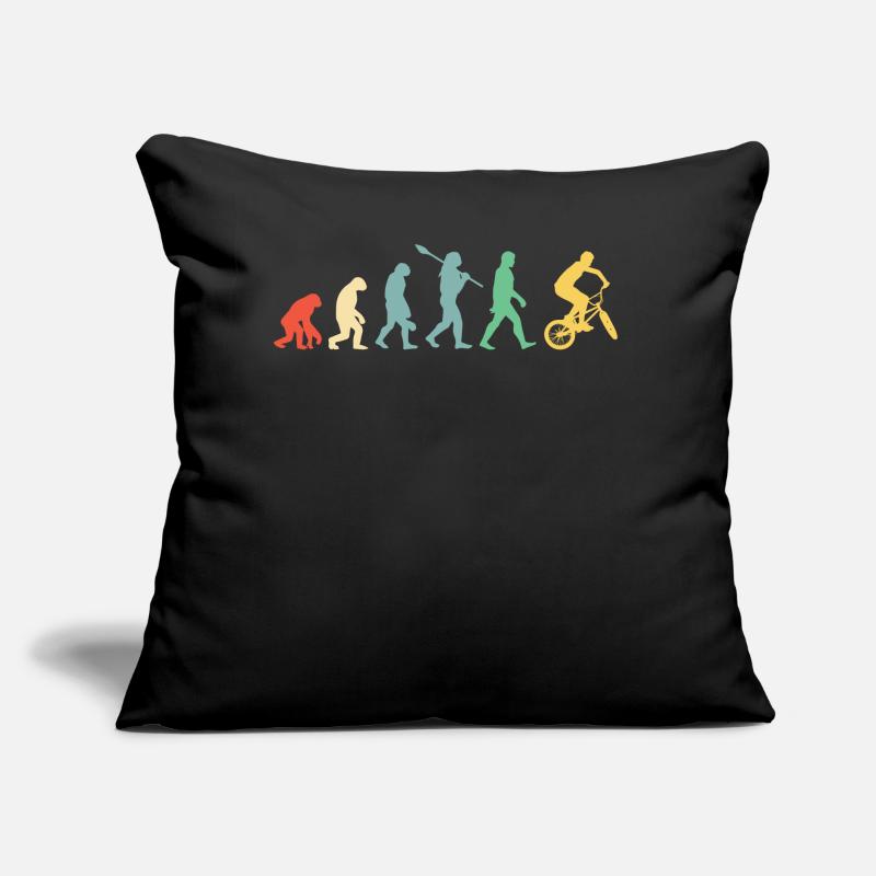 BMX Biker Evolution | Rétro rétro Coussin et housse de 45 x 45 cm