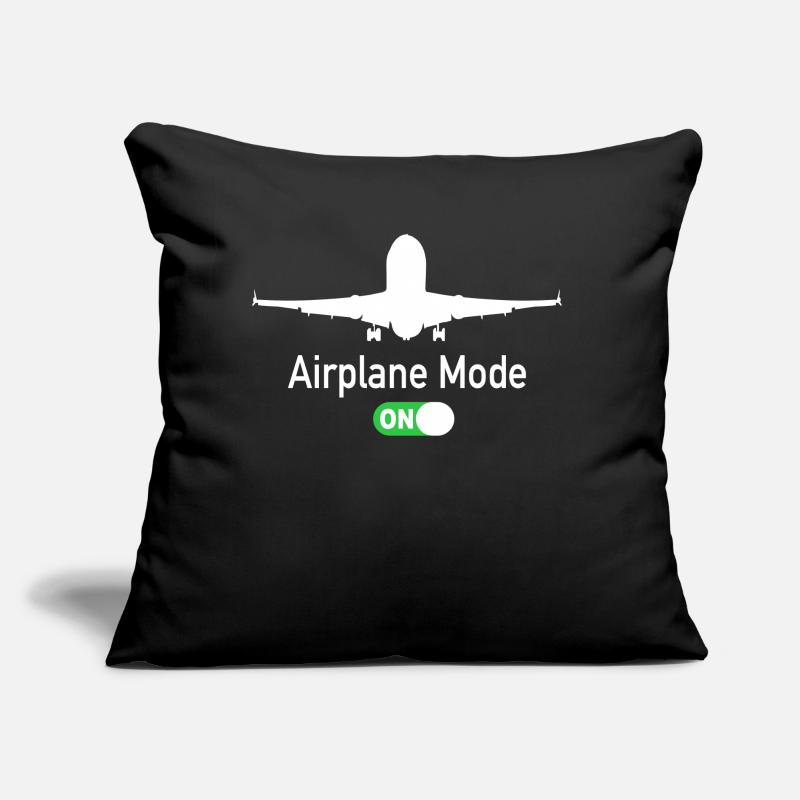 Airplane Mode On Pilot Pilot Pilot Pilotes Coussin et housse de 45 x 45 cm
