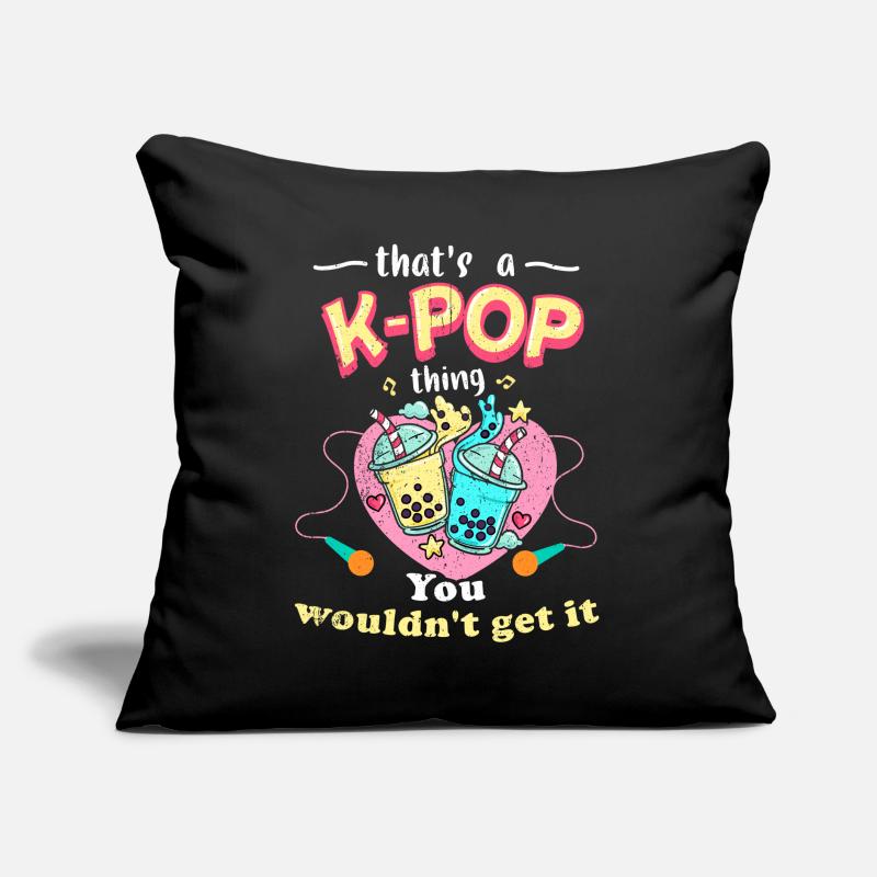 K-Pop Tshirt cadeau Bubble Tea Coussin et housse de 45 x 45 cm
