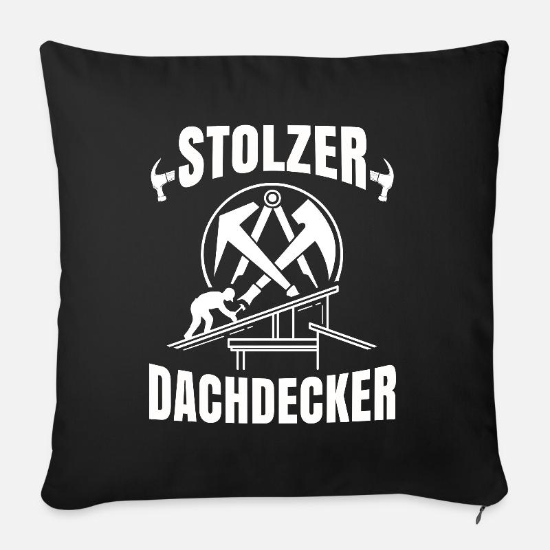 Dachdecker - Sofakissen mit Füllung 45 x 45 cm - Schwarz