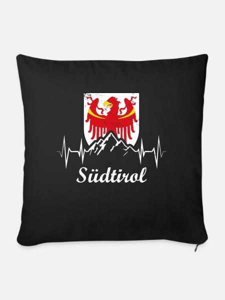 Südtirol - Sofakissen mit Füllung 45 x 45 cm - Schwarz