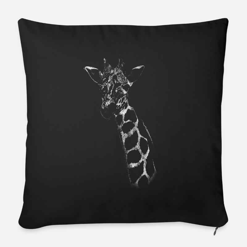 Giraffe - Sofakissen mit Füllung 45 x 45 cm - Schwarz