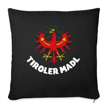 Tiroler Madl - Sofakissen mit Füllung 45 x 45 cm - Schwarz - Vorne