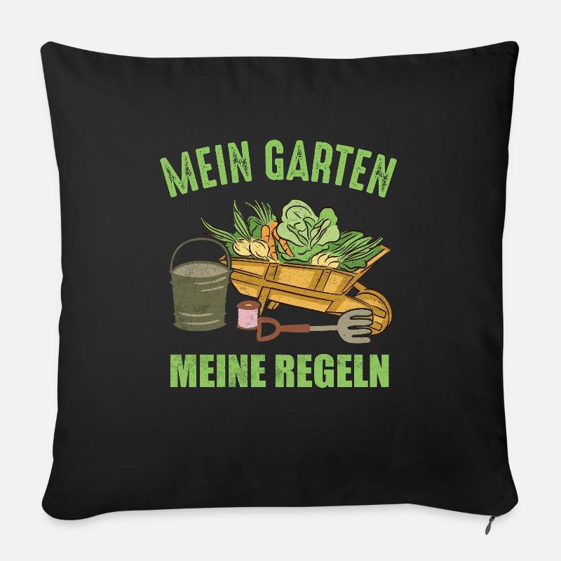 Hobbygärtner Gärtner - Sofakissen mit Füllung 45 x 45 cm - Schwarz