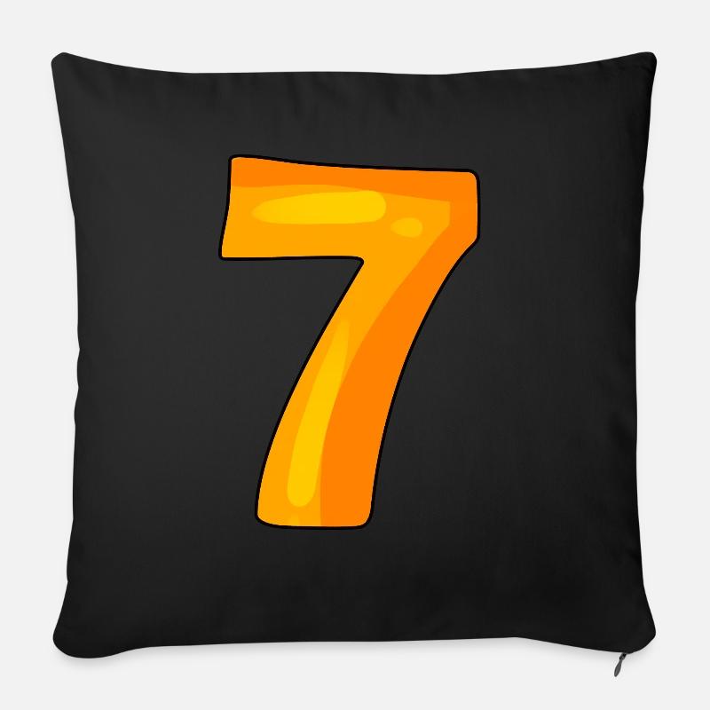 7 - Sofakissen mit Füllung 45 x 45 cm - Schwarz