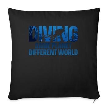 Scuba Diverg Diving Same Planet - Coussin et housse de 45 x 45 cm - noir - Devant