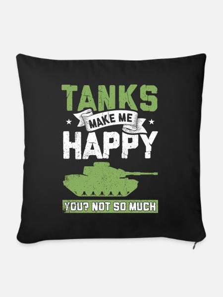 Panzer - Sofakissen mit Füllung 45 x 45 cm - Schwarz
