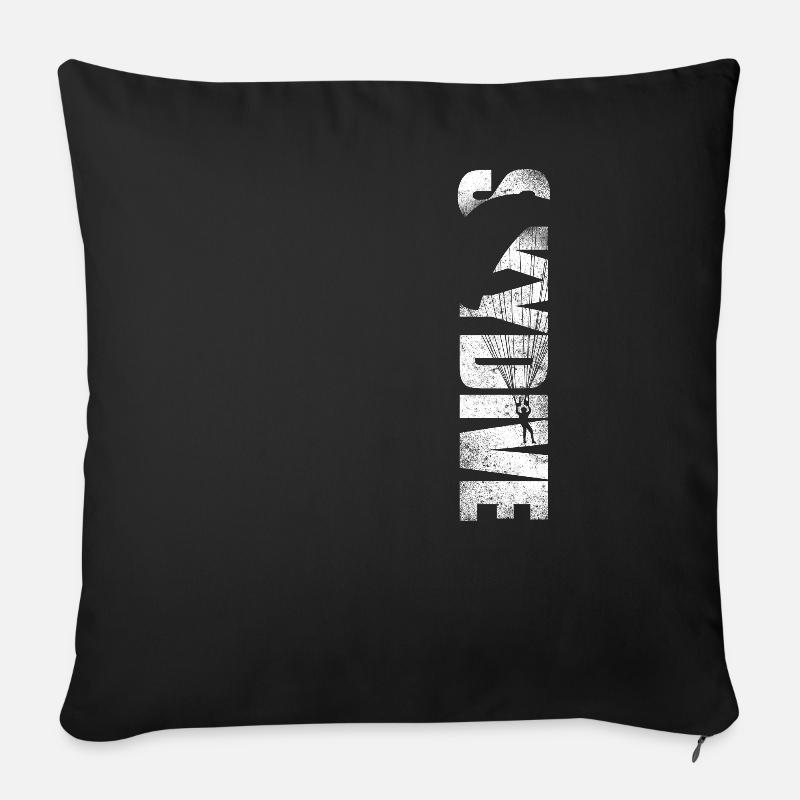 Skydiving Vintage Skydive - Sofakissen mit Füllung 45 x 45 cm - Schwarz