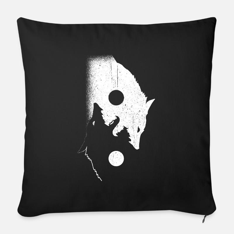 Wolf - Sofakissen mit Füllung 45 x 45 cm - Schwarz