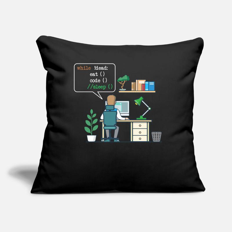 Eat Code Sleep | Funny Coder Programmierer Sofakissen mit Füllung 45 x 45 cm