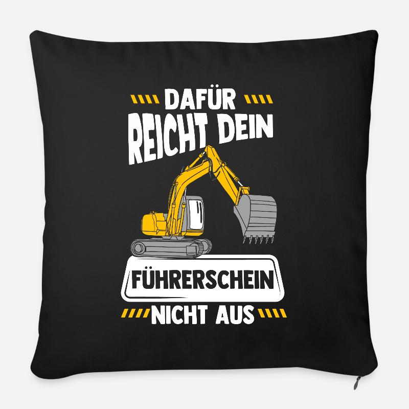Bagger - Sofakissen mit Füllung 45 x 45 cm - Schwarz