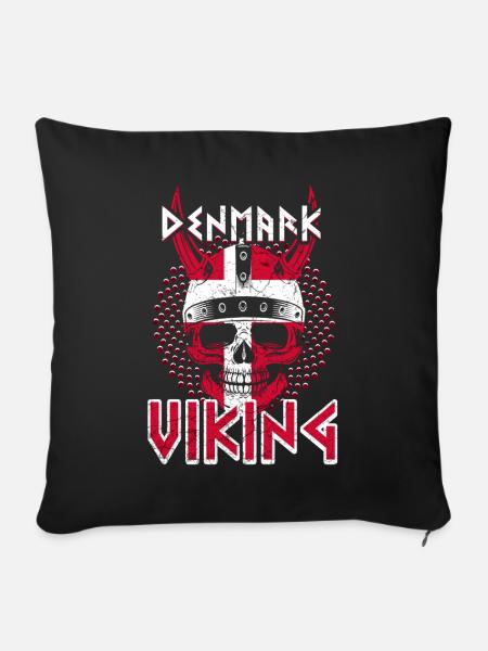 Dänischer Wikinger - Sofakissen mit Füllung 45 x 45 cm - Schwarz