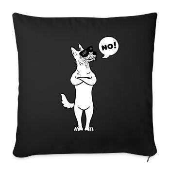 Stubborn Malinois Dog Belgian Shepherd - Sofa pillow with filling 45cm x 45cm - black - Front
