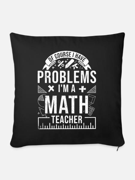 Mathe - Sofakissen mit Füllung 45 x 45 cm - Schwarz