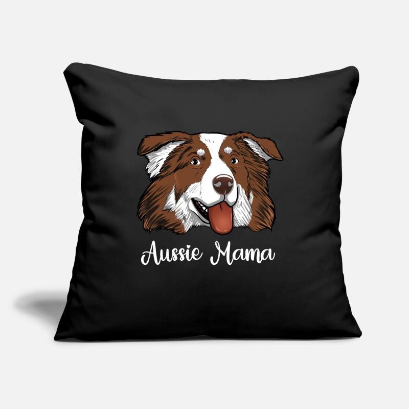 Aussie Mama Australian Shepherd Mama Sofakissen mit Füllung 45 x 45 cm