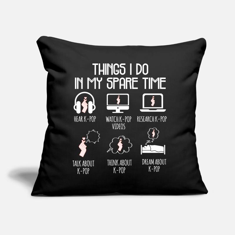 Kpop Time Libe Humor Geschenk Sofakissen mit Füllung 45 x 45 cm