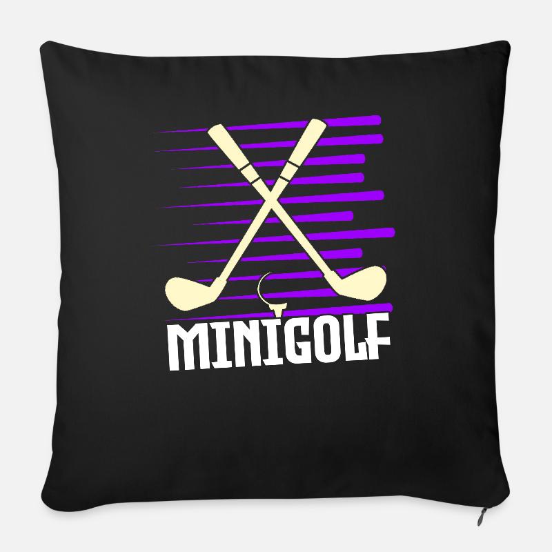 Minigolf - Sofakissen mit Füllung 45 x 45 cm - Schwarz