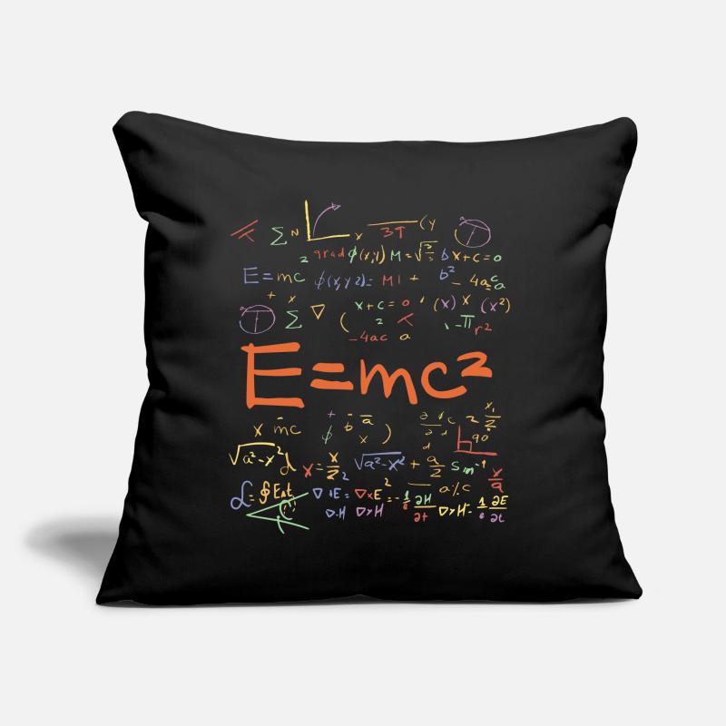 Formules de physique et de mathématiques EMC2 Coussin et housse de 45 x 45 cm