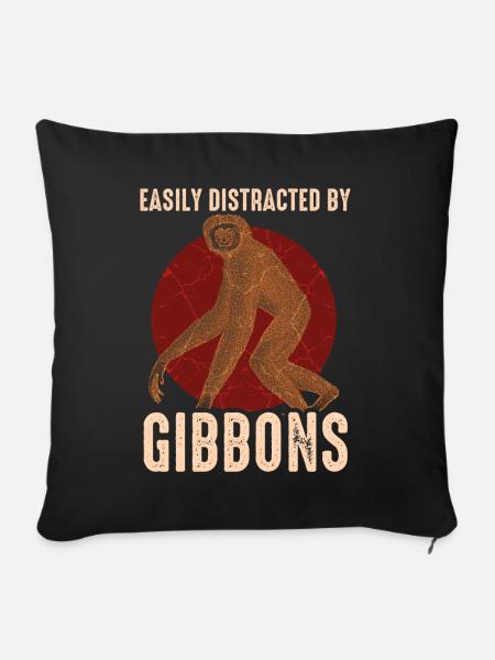 Gibbon - Sofakissen mit Füllung 45 x 45 cm - Schwarz