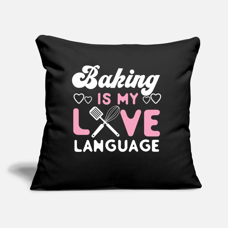 Cuisson au four La cuisson est mon amour Coussin et housse de 45 x 45 cm