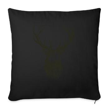 Hunter's clothing deer for hunters - Sofa pillow with filling 45cm x 45cm - black - Front