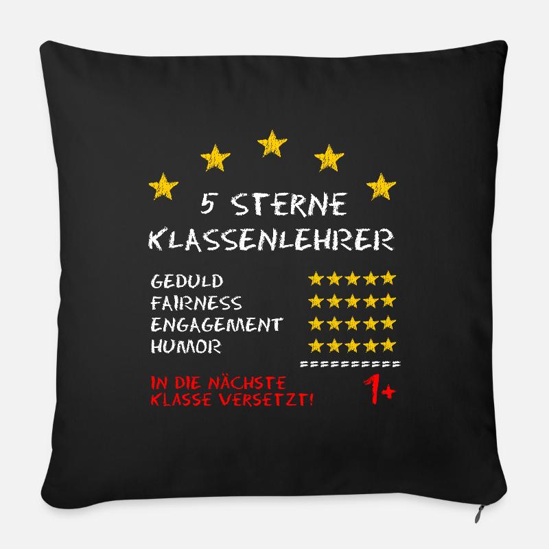 Klassenlehrer Zeugnis Lehrer Geschenk - Sofakissen mit Füllung 45 x 45 cm - Schwarz