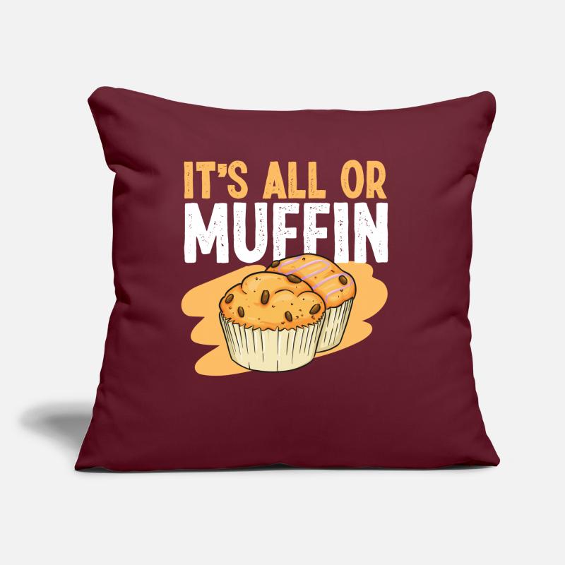 Bake Baking Muffin Pun It'S All Or Sofakissen mit Füllung 45 x 45 cm
