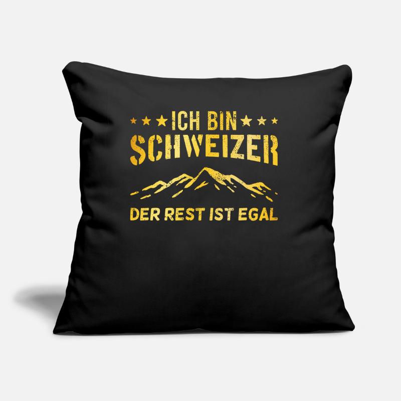 stolzer Schweizer Spruch Sofakissen mit Füllung 45 x 45 cm