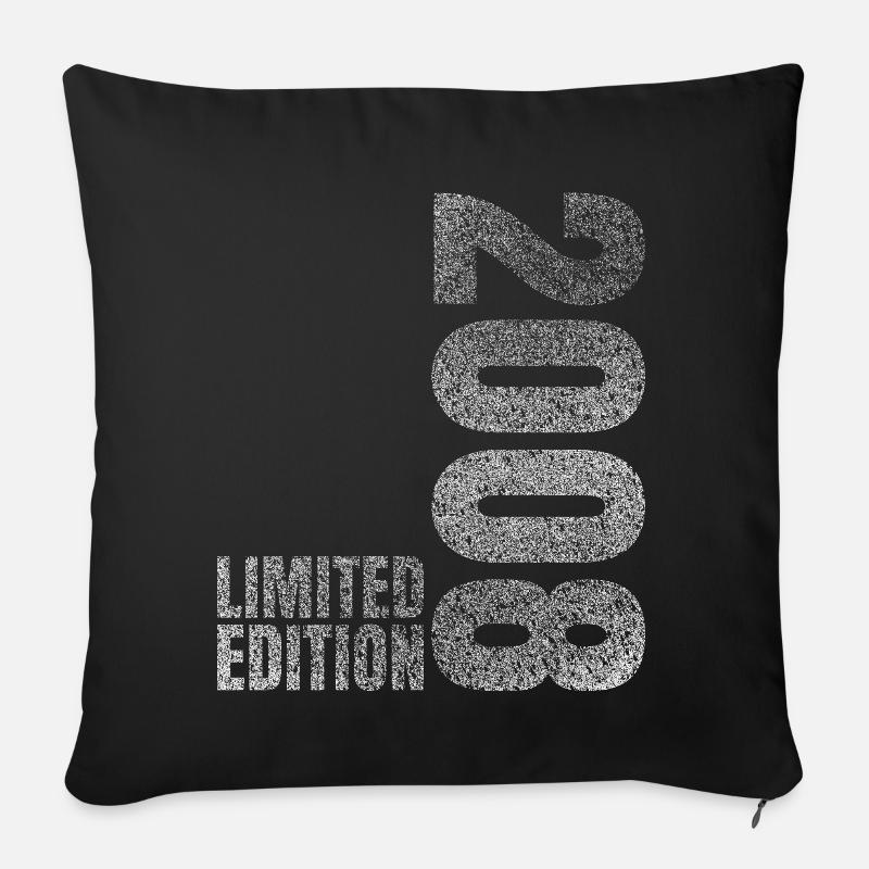 2008 Limited Edition Geschenk - Sofakissen mit Füllung 45 x 45 cm - Schwarz
