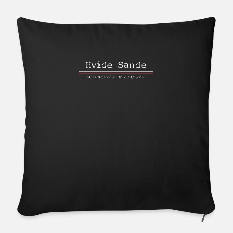 Hvide Sande Kopenhagen Dänemark Dansk Geschenkidee - Sofakissen mit Füllung 45 x 45 cm - Schwarz