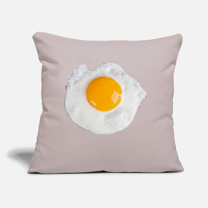 Egg Fried Egg Scrambled Eggs Breakfast Egg for Toast Sofa pillow with filling 45cm x 45cm