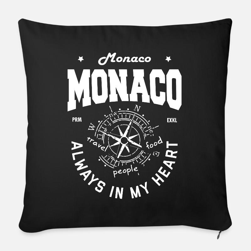 Monaco - Monaco - Sofakissen mit Füllung 45 x 45 cm - Schwarz