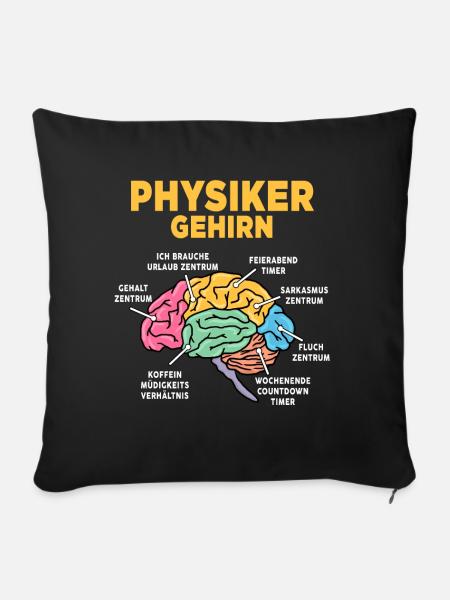 Physiker - Sofakissen mit Füllung 45 x 45 cm - Schwarz