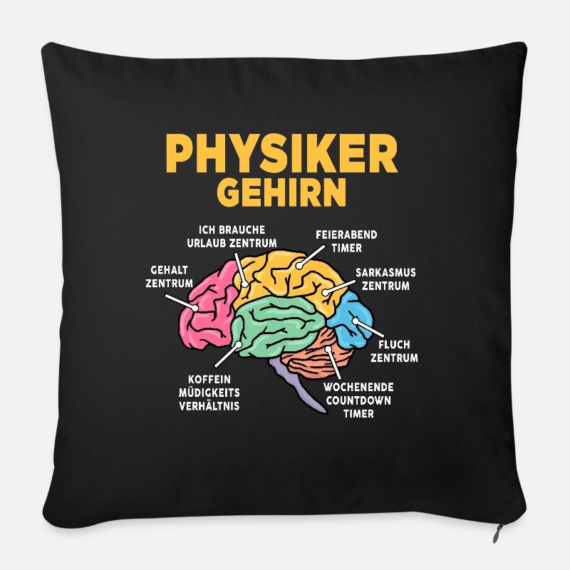 Physiker - Sofakissen mit Füllung 45 x 45 cm - Schwarz