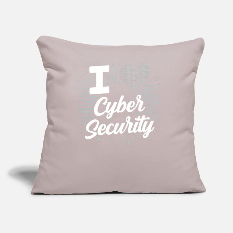 J’adore Cybersecurity Hack IT Security Hacker Coussin et housse de 45 x 45 cm