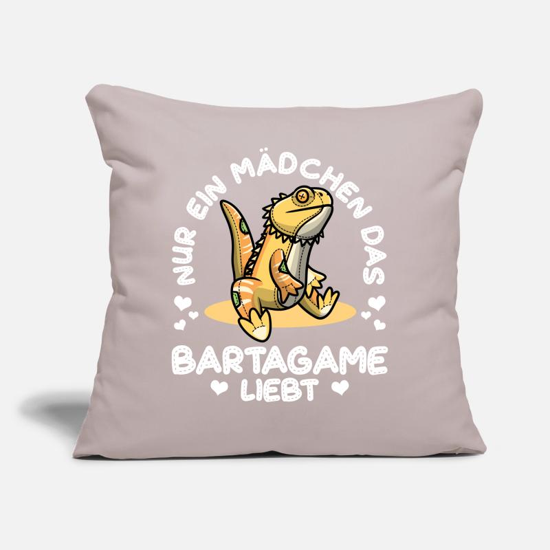 Bartagame Mädchen Reptil Eidechse Sofakissen mit Füllung 45 x 45 cm
