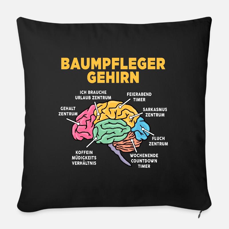 Baumpfleger - Sofakissen mit Füllung 45 x 45 cm - Schwarz