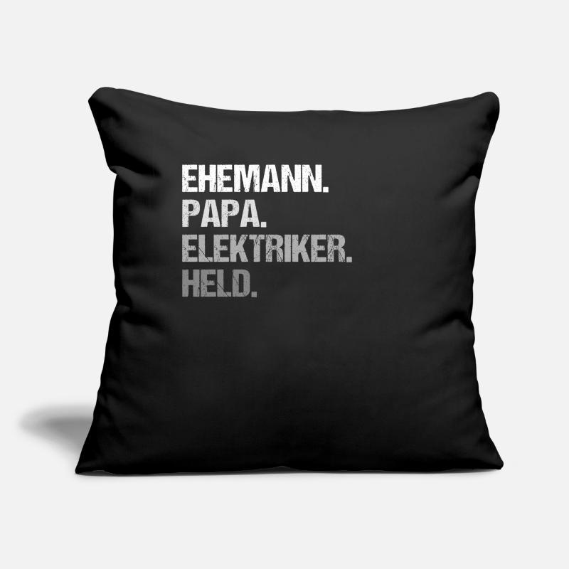 Herren Ehemann Papa Elektriker Held Sofakissen mit Füllung 45 x 45 cm