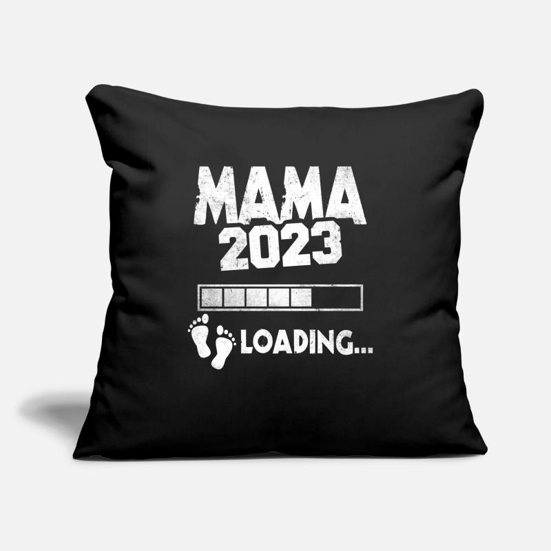 Werdende Mama 2023 Loading Nachwuchs Mutter Sofakissen mit Füllung 45 x 45 cm