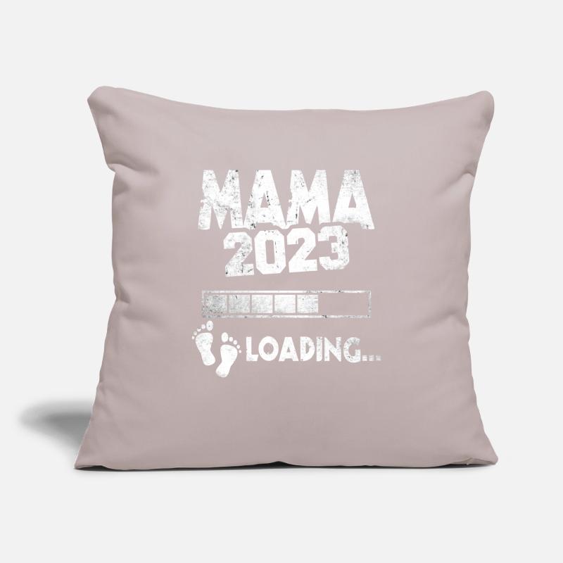 Werdende Mama 2023 Loading Nachwuchs Mutter Sofakissen mit Füllung 45 x 45 cm